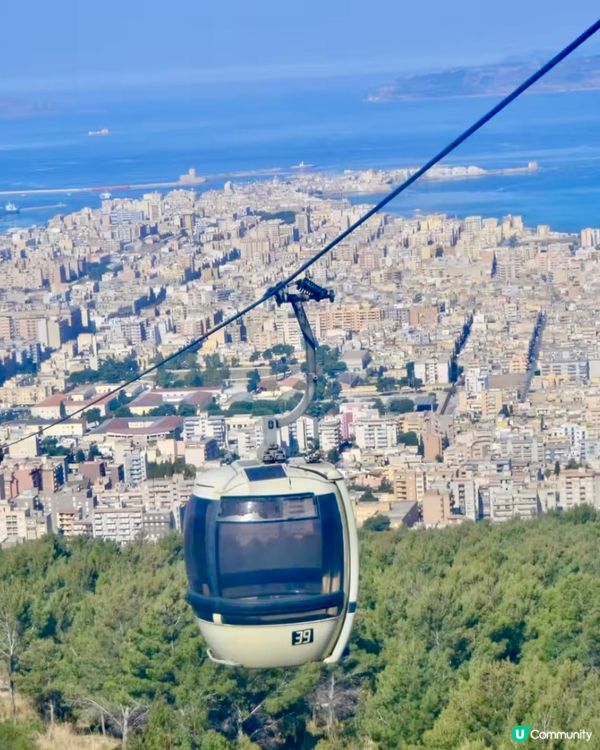 意大利西西里島: 居高臨下的中世紀山城Erice(埃里切),...