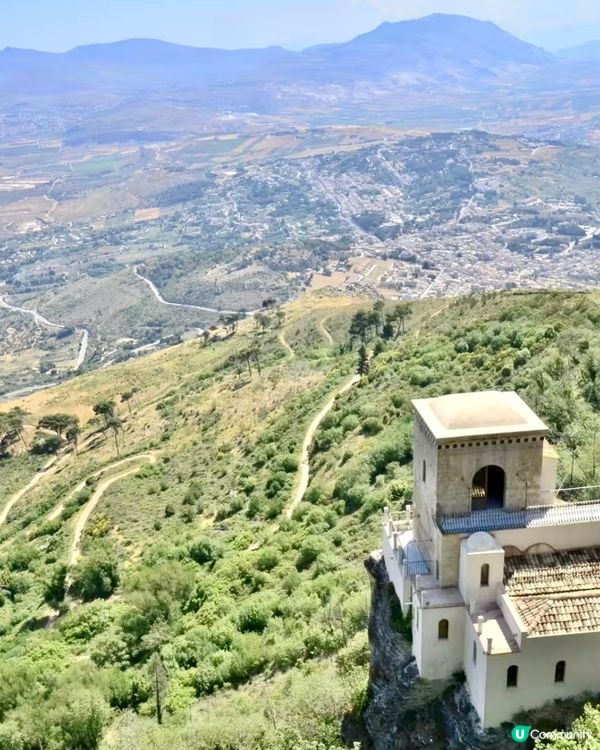 意大利西西里島: 居高臨下的中世紀山城Erice(埃里切),...