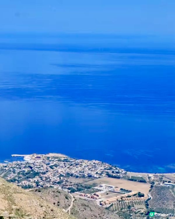 意大利西西里島: 居高臨下的中世紀山城Erice(埃里切),...