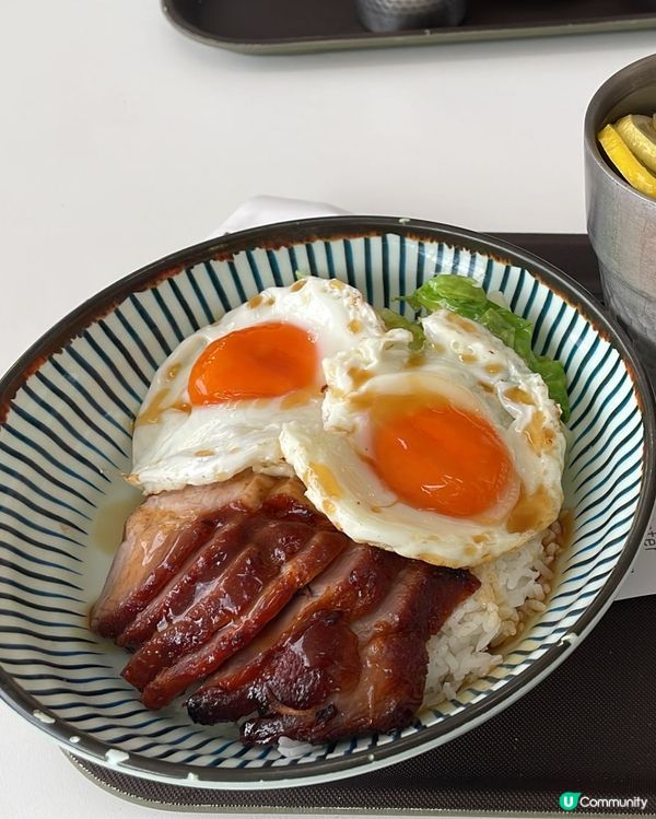 雙蛋叉燒飯😍 簡單嘢有時先係最好味😋