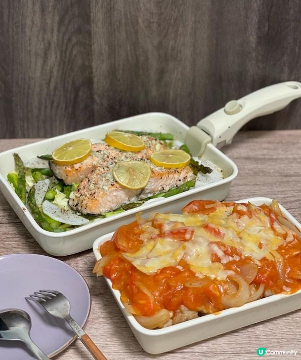 入得廚房出得廳堂點止得女人！？🤭@焗食史豬扒飯·雜菜檸檬焗三文魚