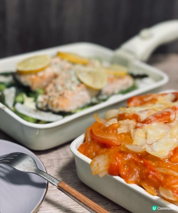 入得廚房出得廳堂點止得女人！？🤭@焗食史豬扒飯·雜菜檸檬焗三文魚