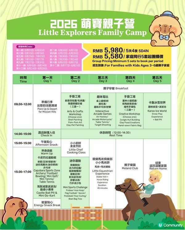 👨👩👧👦 2026 觀瀾湖萌寶親子營｜5 日 4 夜，帶 3-6 歲小朋友玩住學！