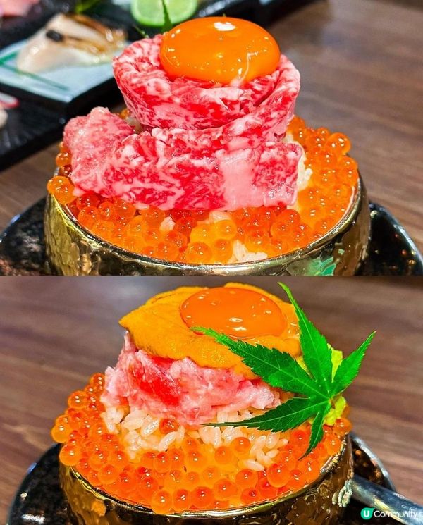 金酒屋 x 荔枝角美食 | 免費流心月見薄燒宮崎和牛飯 超吸睛和牛海膽刺身丼|日本菜/日式餐廳/壽司/刺身/居酒屋/D2 Place