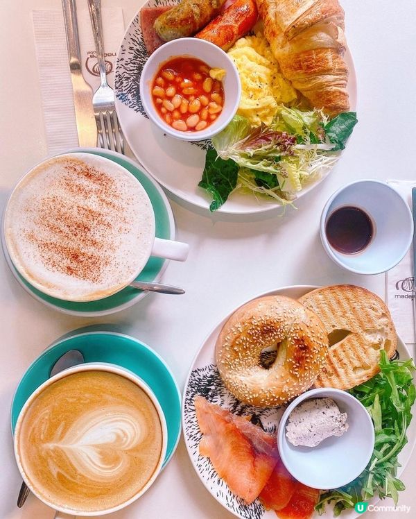 點了all day🥗有德國腸，火腿🐖 炒蛋🍳 牛角包Croi...