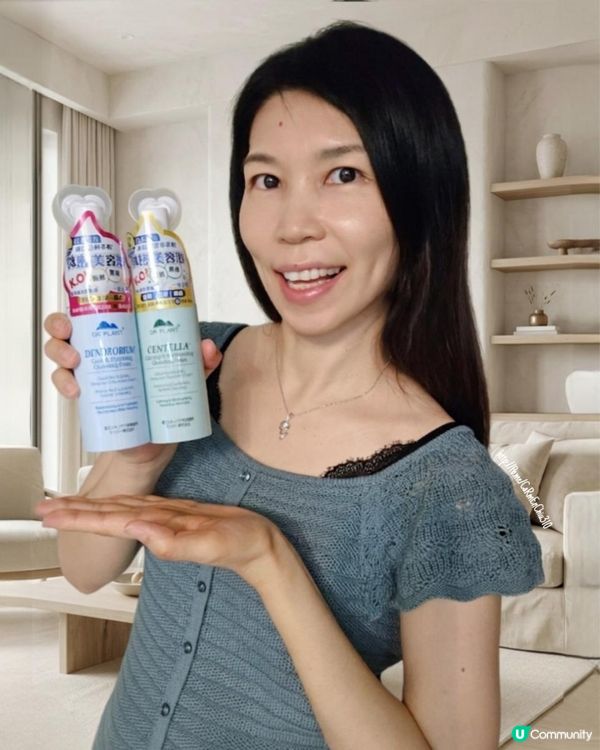 溫和輕鬆去除面上角質層 全靠自帶刷頭的潔⾯泡
