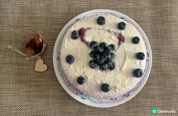 藍莓芝士蛋糕🎂免焗❤️自家製