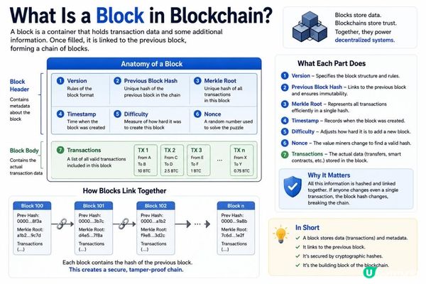 區塊鏈中的「區塊（Block）」是什麼？新手必讀完整解析