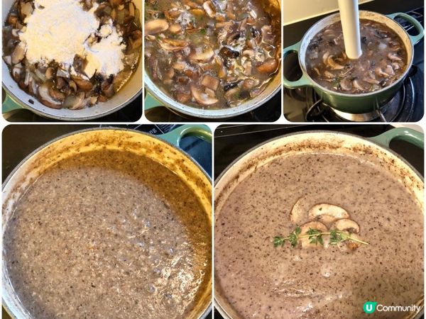 香濃、非常簡單易整嘅忌廉蘑菇湯 🍄。最花時間應該係切材料，但...