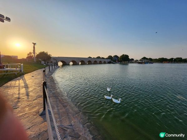 卡塔爾特集：Aspire Park湖畔漫步 木屋餐廳歎靚景