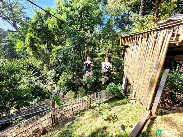 【湄林蒙占山1】飛車越叢林 雙輪走鋼索 網床Cafe觀瀑布