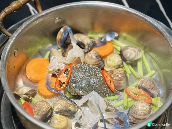 ♥尖沙咀美食♡隱世打卡餐廳♥火焰蟹鍋勁有氣勢♡打卡一流高質火鍋♥配料全部都好高質♡