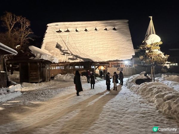 超美的白川鄉合掌村點燈
