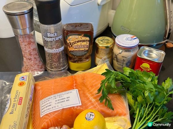 【簡易食譜】蜜糖芥末紙包焗三文魚