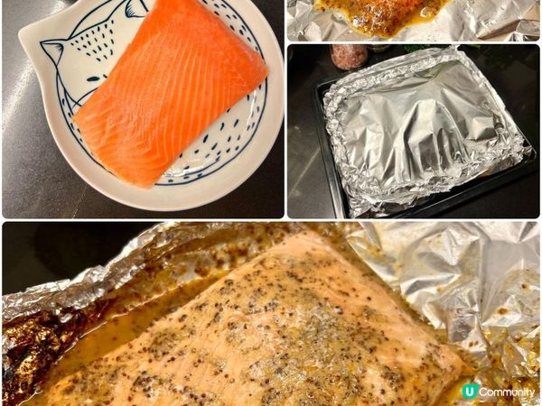 【簡易食譜】蜜糖芥末紙包焗三文魚