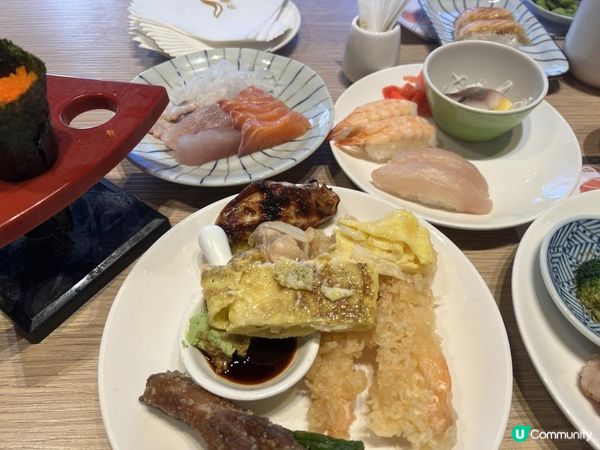 台北欣葉下午茶！生魚片區排長龍