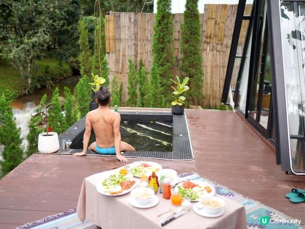 泰國清邁的特色玻璃屋華麗露營住宿+網美打卡藍莓雪糕橘子咖啡店