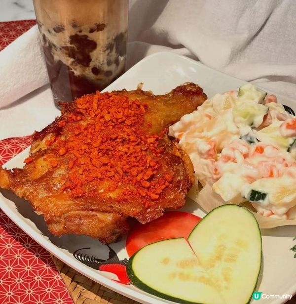 長沙灣美食——生炸風沙雞配紅豆奶茶