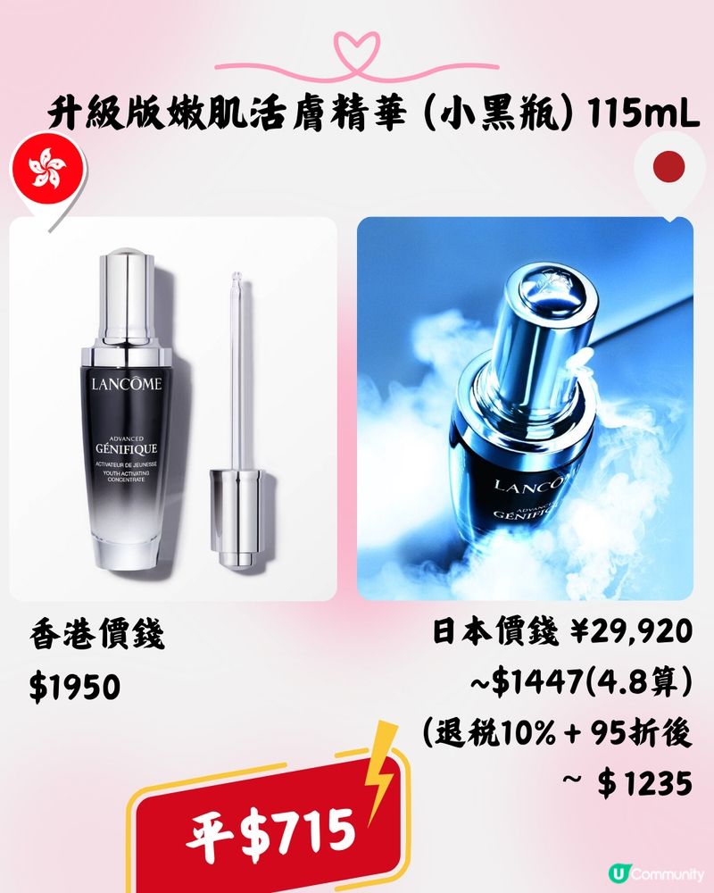 日本Lancôme超抵買‼️即睇13款護膚品香港VS日本價錢➡️