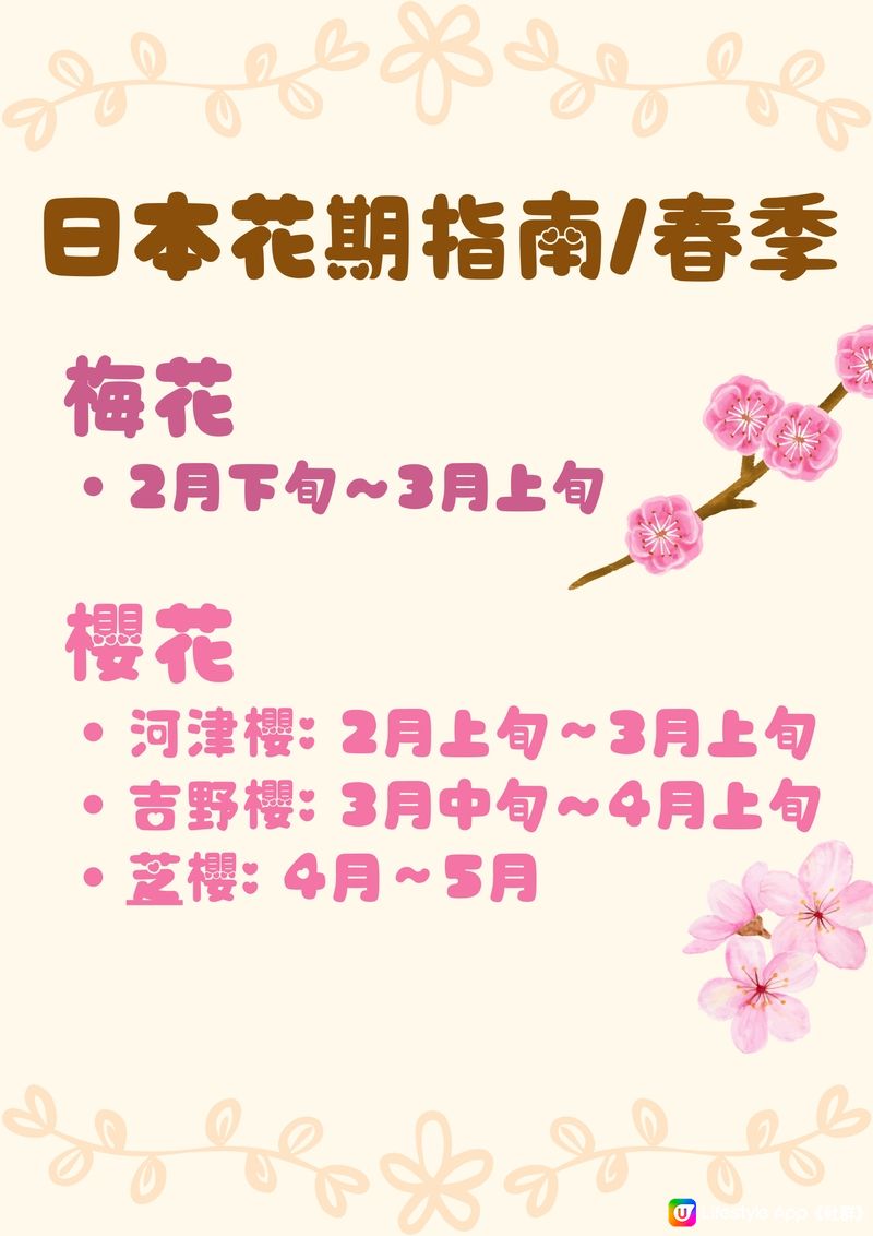 日本全年花期指南🌸鐘意賞花必須收藏‼️😍