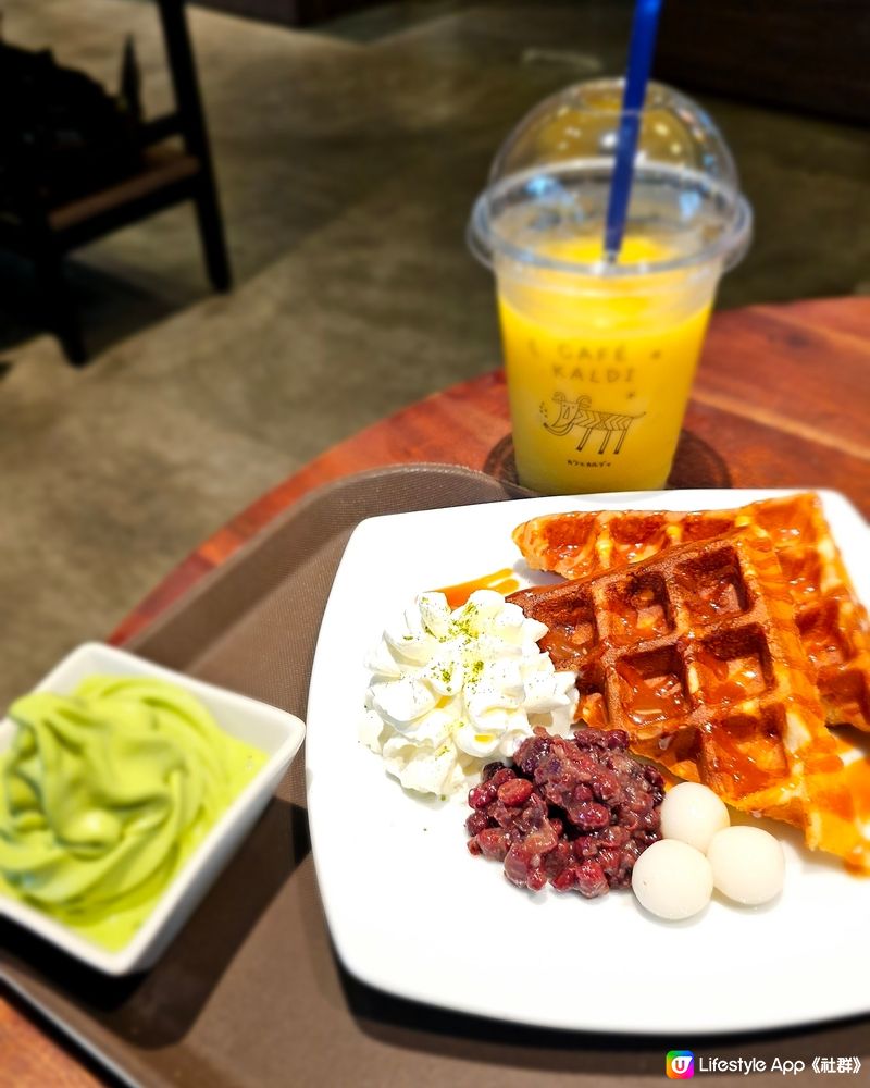 CP值高既waffle & matcha 雪糕