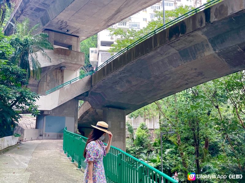 【秘點打卡📸】第一次見這麼設計獨特的雙層天橋～上層是行車天...