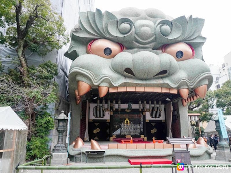 【大阪】觀光．住宅區內的小型神社、氣勢磅礴的獅子殿｜難波八阪神社