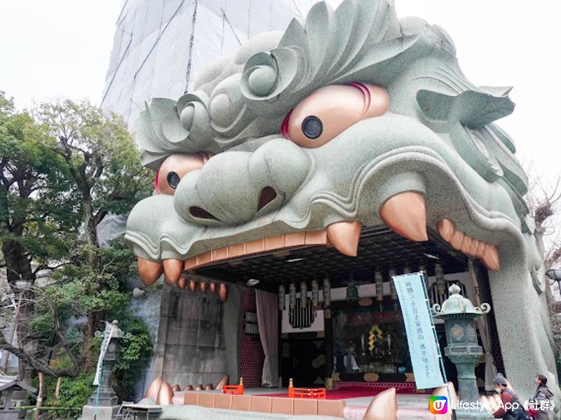 【大阪】觀光．住宅區內的小型神社、氣勢磅礴的獅子殿｜難波八阪神社