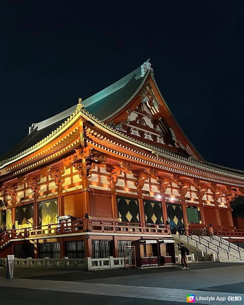 晚上的雷門寺