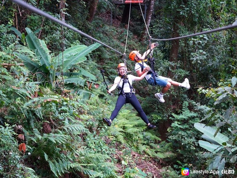 嚇破膽活動HK$373平玩「Skyline Adventure」空中鋼索ZIPLINE 清邁野外飛越森林大峽谷超刺激！